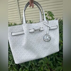Michael Kors Optic White Medium Carson Satchel